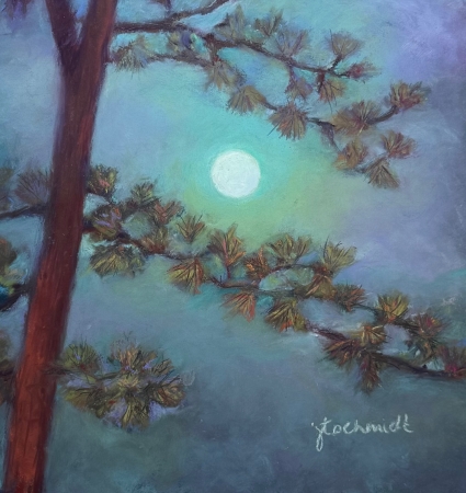 Moonlight through the Pine by artist Julie Schmidt